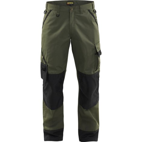 Pantalon de travail pour paysagiste 1454 - Vert armée/Noir 3XL - FR(56) - SE(C62) - Courtes