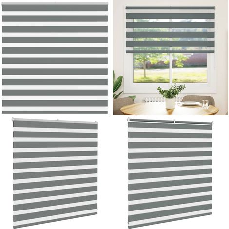 vidaXL Store zèbre gris foncé largeur du tissu 135,9 cm polyester (1/5)