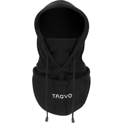 Warme Sturmhaube mit Kapuze aus Polarfleece für Damen und Herren, Schwarz (1/5)
