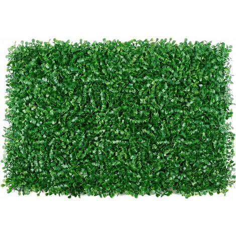 Panneaux muraux en gazon artificiel, 40 x 60 cm, vert, fond de clôture pour la décoration de jardin (1/4)