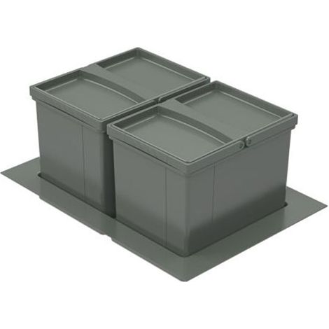 WESCO Einbau-Abfallsammler Pullboy Versa 265 K/600-2, Höhe 265 mm (1/2)
