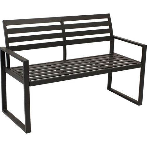Bank 2-sitzer ATLANTA, Aluminium schwarz (1/5)