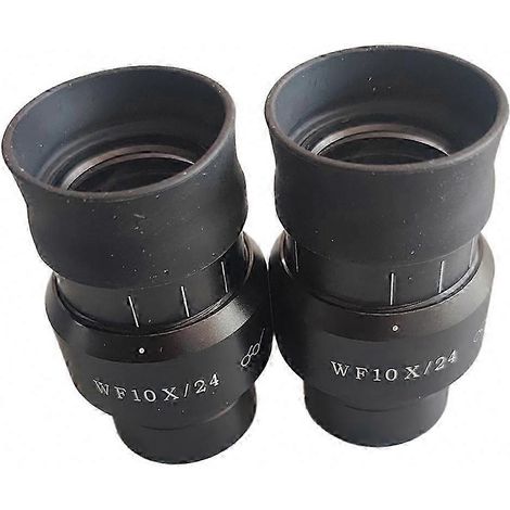 Lot de 2 oculaires grand champ WF10X-24 mm pour microscope stéréo, interface d'installation 30 mm, compatibles avec les microscopes binoculaires et trinoculaires. (1/5)