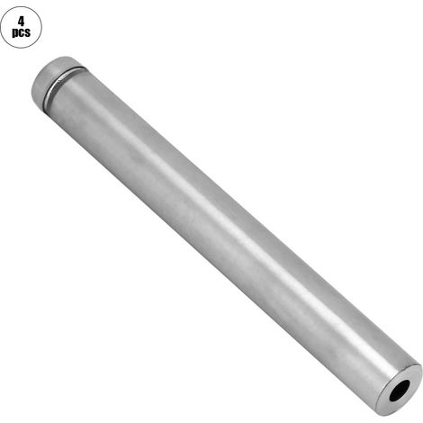 4 Befestigungsschrauben aus Edelstahl für Werbeschilder, Hohlglasabstandshalter (12 x 120 mm) (1/5)