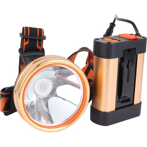Extrem helle Stirnlampe mit wiederaufladbarem 1800-mAh-Lithium-Akku, wasserdichter Multifunktions-Scheinwerfer für Outdoor-Arbeit, Camping und Wandern. (1/5)