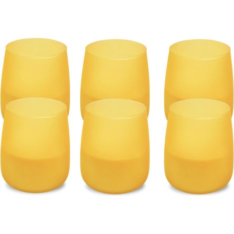 6x Bougie Soft Glow parfumée citronnelle, ± 38 heures - jaune clair - Lemon Breeze (1/4)