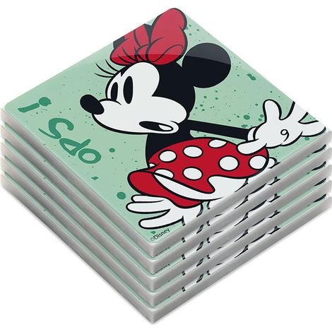 Disney Minnie Mouse I Am set sottobicchieri plastica turchese 5 pezzi