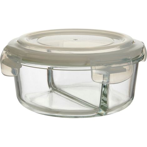 Interiors by Premier Durable 950ml Glass Container, Two Compartments House Spice Jars, Airtight Food Organizer For Kitchen (1/5)