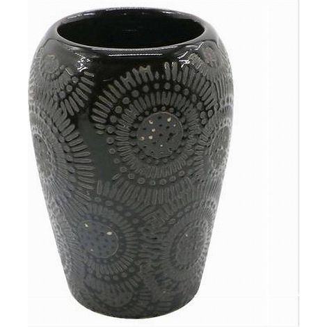 Bicchiere Portaspazzolini Con Motivo Etnico Nero Accessori Arredo Da Bagno 79964 (1/2)