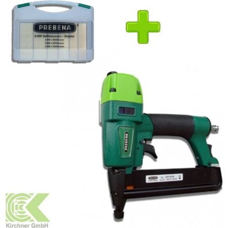 PREBENA NAGLER 2XR ES40 KLAMMERGERÄT E15 - 40 mm + ES BOX MIT 6000 KLAMMERN (1/2)
