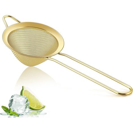Filtre À Cocktail En Acier Inoxydable - Passoire Fine À Maille Conique Avec Manche Long - Pour Bar Professionnel Et Maison - 1 Pièce (1/5)