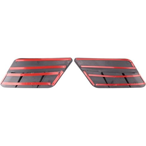Pair. Color: Black. Material: ABS. Black car hood vent decoration. (1/5)