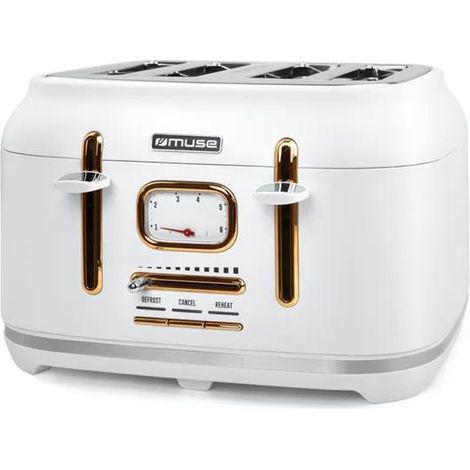 Muse MS-131W Toaster im Retro-Design Weiß