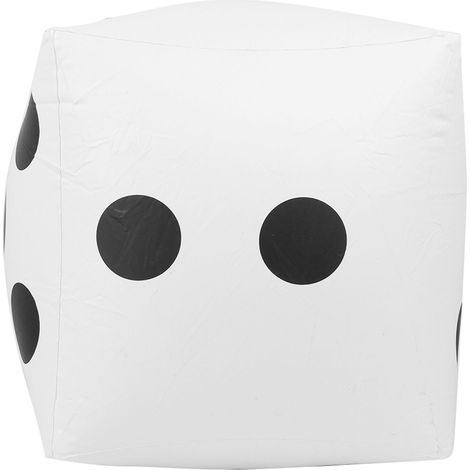 Dés gonflables portables pour activités de fête en intérieur et en extérieur, accessoire de jeu blanc (1/5)