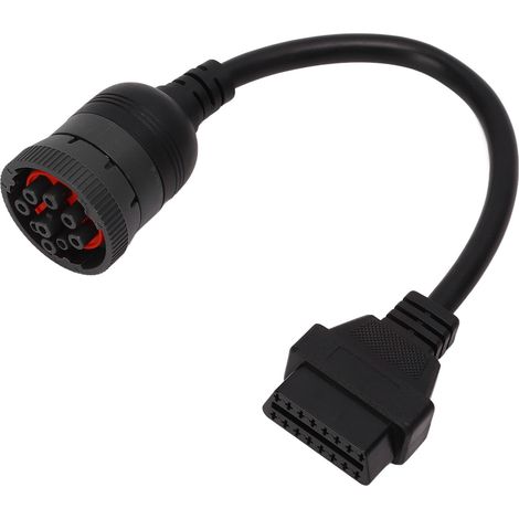Adaptateur d'interface de diagnostic J1939 pour camions : câble connecteur femelle 9 broches vers OBDII 16 broches (1/5)