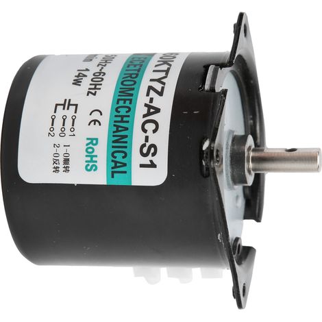 Moteur synchrone à courant alternatif 14 W à aimant permanent à couple élevé, montage sur arbre central XD60KTYZ (110 tr/min AC110V) (1/5)
