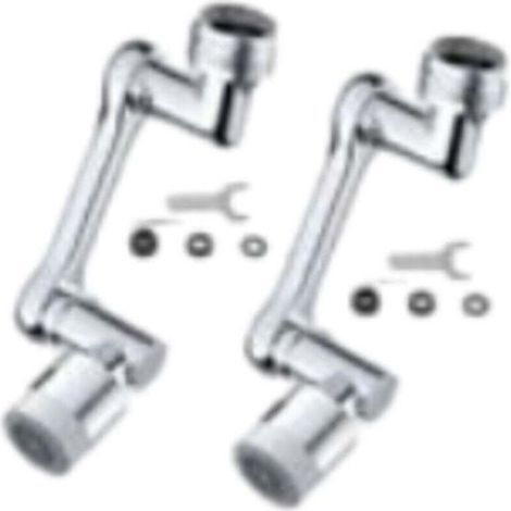 Set mit 2 universellen 1080°-Schwenk-Luftsprudlerventilen – Schwenkverlängerung – Universeller Wasserhahnlüfter für Küchen-/Badarmaturen (1/4)
