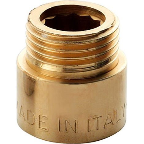Prolunghe ottone giallo  Lunghezza: 80 mm - Pollici: 1/2" (1/3)