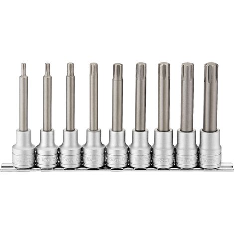 Jeu de douilles sur rail 1/2 TX 20-60 9 PCS Teng Tools M1209TX