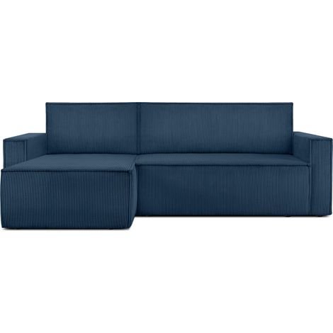 KONSIMO NAPI Ecksofa Big links/rechts, Schlaffunktion mit Cordbezug, blau (1/5)