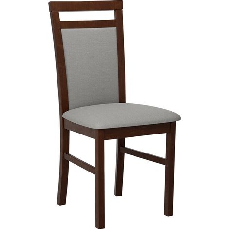 Silla Victorville 154, Nuez, 93x43x40cm, Tapiz, De madera, Madera, Muebles ya montados