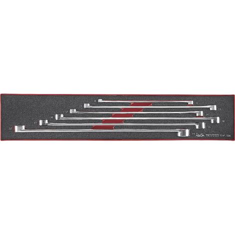 Jeu de clés polygonales extra longues Foamx4 tray 8- 24mm 6 pièces Teng Tools TEXFLS06