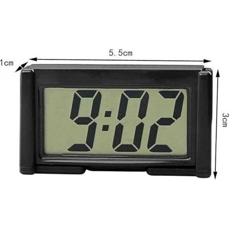 Alarm electronic, small clock of table of car auto-adhesive, instrument of shown electronic, display digital LCD (1/5)
