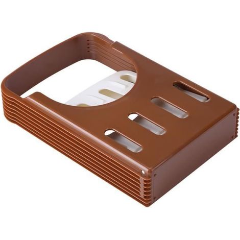 1 Trancheuse à pain, Pliable, Résine ABS, 4 épaisseurs, Cuisine maison (1/3)