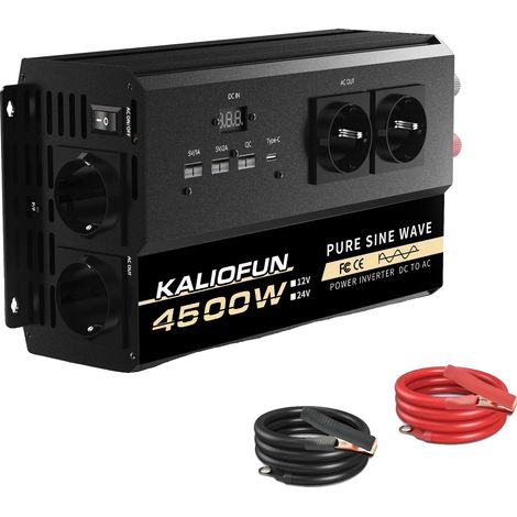 Inversor, doble toma, alta potencia de salida, 12V 4500W 220V 50HZ (1/2)