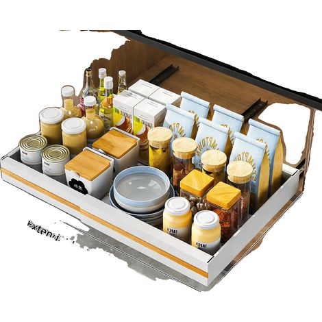 Organizador de armario, diseño expandible, construcción robusta, blanco-a, 2 piezas-a (1/2)