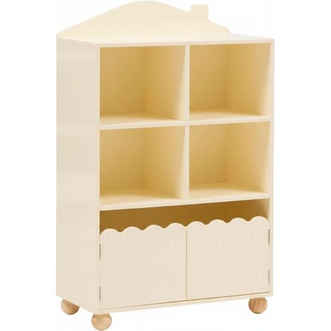 Scaffale alto con porte beige 94.5x60x30cm (1/5)