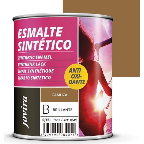 Vernis synthétique anti-oxydant brillant. Protection et décoration de surfaces en acier, fer et bois. 750 Millilitres, Gamuza (1/5)