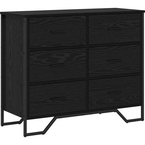 Maison Exclusive - Cajonera con cajón 2 pcs Roble Negro 91 x 35,5