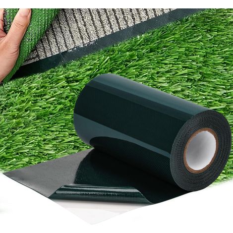Bande de Jonction Gazon Synthétique Adhésif(Recto double face, 15cmx5M) Double Face Gazon Synthétique pour le Jointage de La Fixation du Tapis de Pelouse Imperméable et Résistant aux Intempéries (1/5)