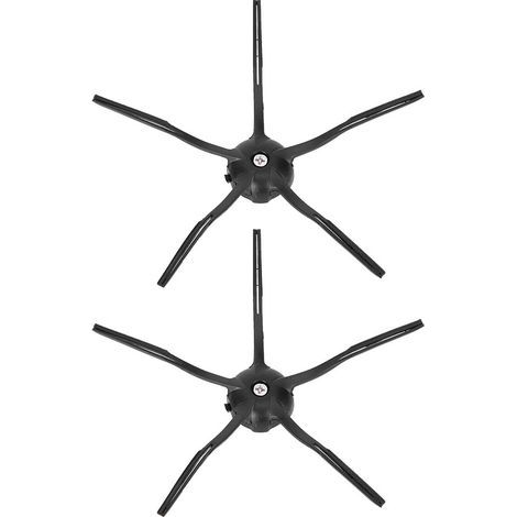2 Stück Seitenbürsten-Ersatzzubehör für XIAOMI Roborock S6 S5 E35 E2 Saugroboter, Schwarz (1/5)