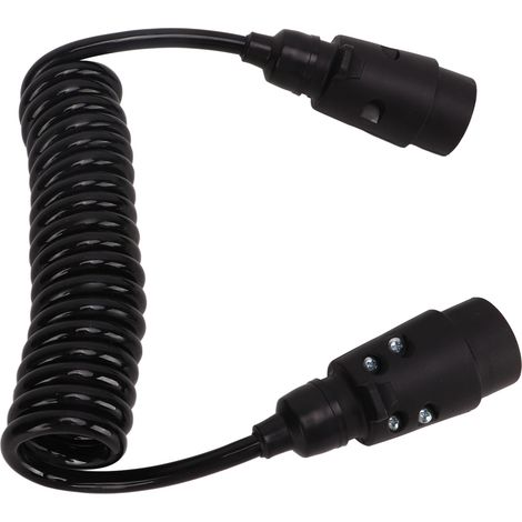 Câble d'extension de 2 m pour tableau électrique de remorque avec adaptateur de prise 7 broches pour véhicules, caravanes et camping-cars (1/5)