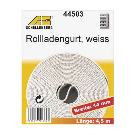 SCHELLENBERG 44503 SANGLE DE VOLET ROULANT LARGEUR 14 MM LONGUEUR 4,5 M BLANC (1/2)