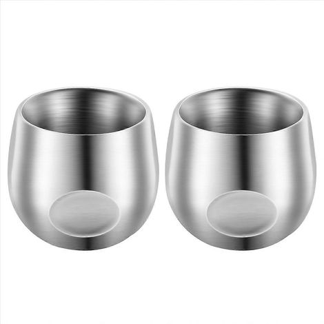 Set aus 2 doppelwandigen, isolierten 150-ml-Bechern, perfekt für Picknicks und Gartenpartys. (1/5)