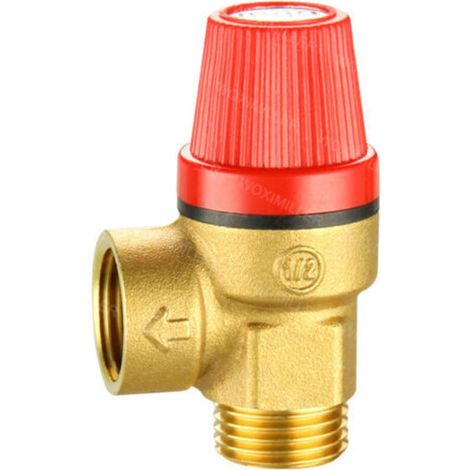 Soupapes de décompression mâle de 1,27 cm - Valve de sécurité en laiton pour eau/huile/gaz (3 bar)