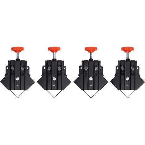 [JAMAIS UTILISÉ]Ensemble de 4 serre-joints d'angle fermés pour le travail du bois, angle droit de 90°, avec mâchoire pivotante réglable, outil de serrage en acier inoxydable (1/5)