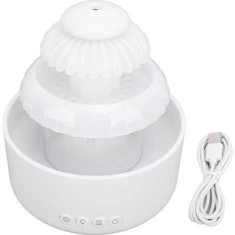 Humidificateur cascade 600 ml, grande capacité, humidificateur d'aromathérapie silencieux et compact pour chambre à coucher (1/5)