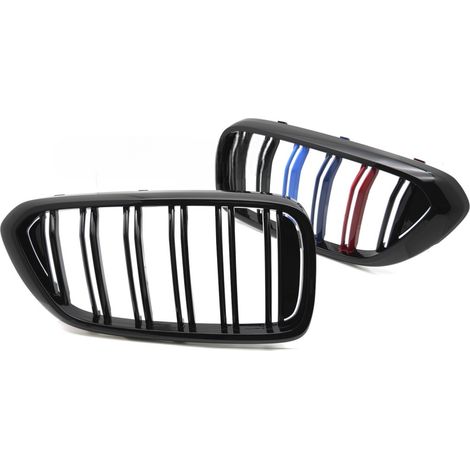 Grille de calandre avant BMW Serie 6 G32 de 2017 a 2020 Noir brillant + Tricolore-42674131 (1/4)