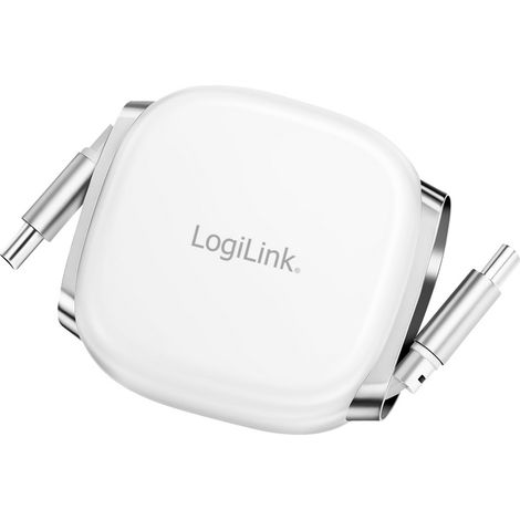 LogiLink USB-C® Kabel  USB 2.0 USB-C® Stecker 1.00 m Weiß beidseitig verwendbarer Stecker, zum Aufdr