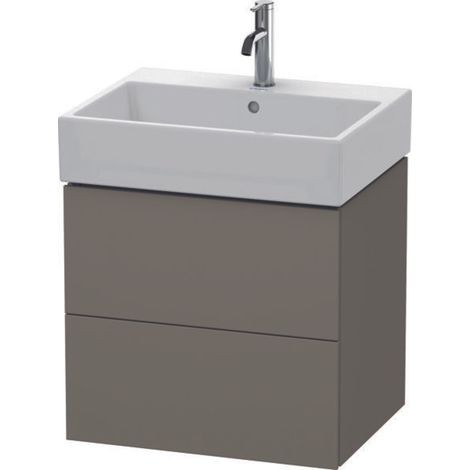 L-CUBE mobile lavabo 544x584x459mm flanella grigio satinato (1/5)