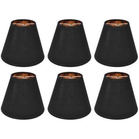 6PCS Abat-jour en tissu Clip sur abat-jour pour E14 Table Lustre Lampe de sol Lampe murale Décor de chambre (1/5)