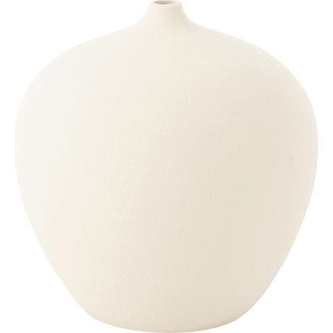 Vase Bouteille en Argile "Cassia" 35cm Blanc (1/4)