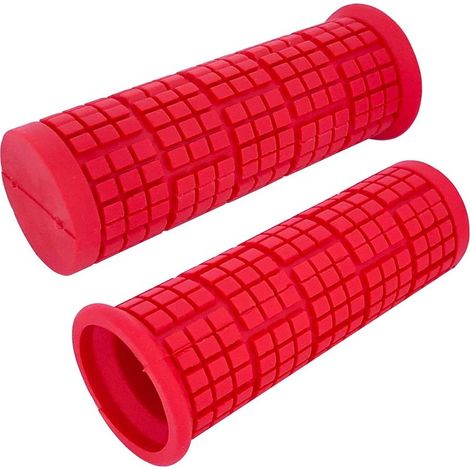 Paar rutschfeste Fahrradgriffe, 22 mm Durchmesser, 110 mm Länge, universell einsetzbar, für Schubkarren, Sackkarren, rot (1/3)