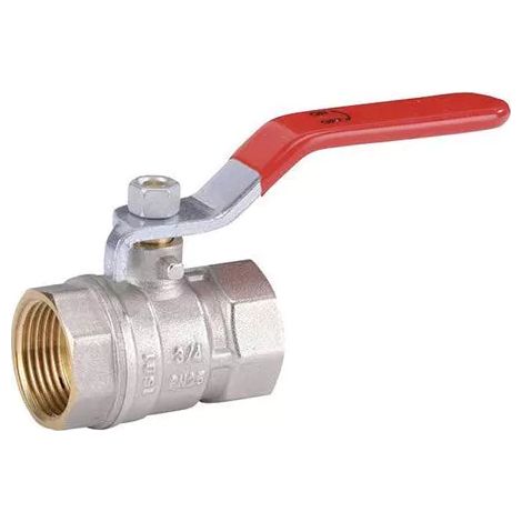 Sferaco - Vanne sphÃ¨re laiton titrÃ© 4MS 15S femelle femelle BSP poignÃ©e rouge 3/4''