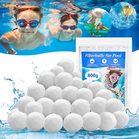 APEX Boules filtrantes pour piscine de 800 g, réutilisables, peuvent remplacer le sable filtrant, adaptées à divers systèmes de filtration. (1/5)