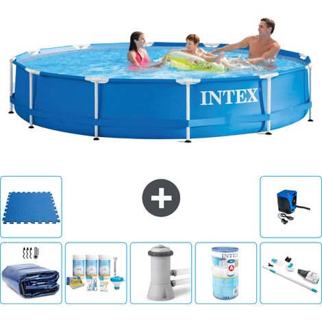 Intex Piscina con struttura Rotonda - 366x76 cm - 7-pezzi  S31624 (1/5)